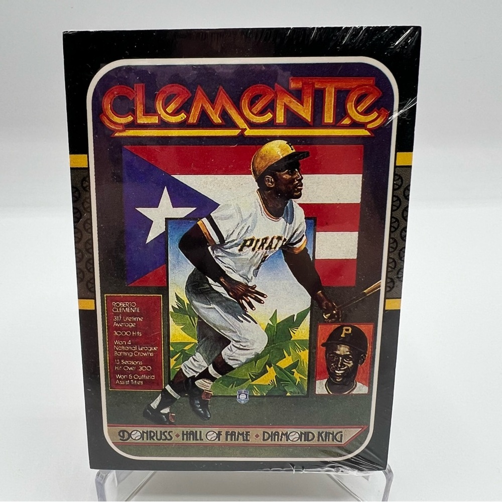 VINTAGE SEALED 1987 Donruss Diamond Kings ROBERTO CLEMENTE #612 Baseball‎ Cards